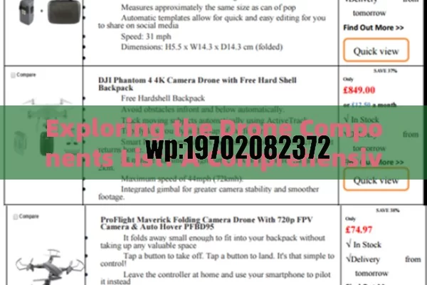 Exploring the Drone Components List: A Comprehensive Guide