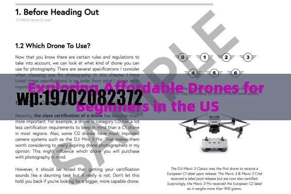 Exploring Affordable Drones for Beginners in the US